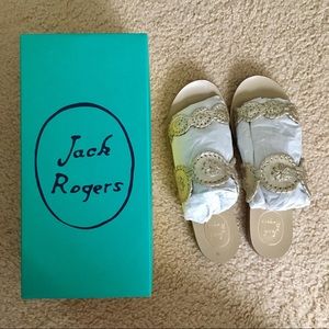 Jack Rogers Lauren Sandals in Platinum Size 8